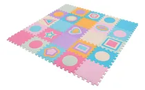 Comprar Pisos De Goma Eva Bebe Alfombra Niños Antigolpes X 25 Piezas Color Tonos Pastel - Formas