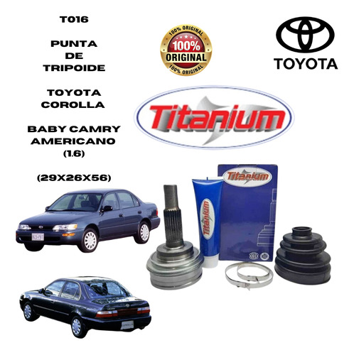 Punta Tripoide Toyota Corolla 1.6 Baby Camry Americano (usa)