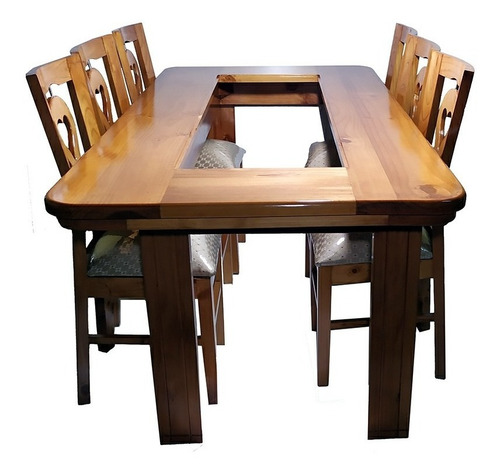 Juego De Comedor En Madera Pino