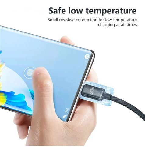 Cable Usb A A Tipo C De 120 W Y 6 A, Carga Rápida De 1,5 M