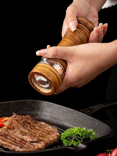 Para Juego De 2 Molinos De Pimienta De Madera De Sal Y Y