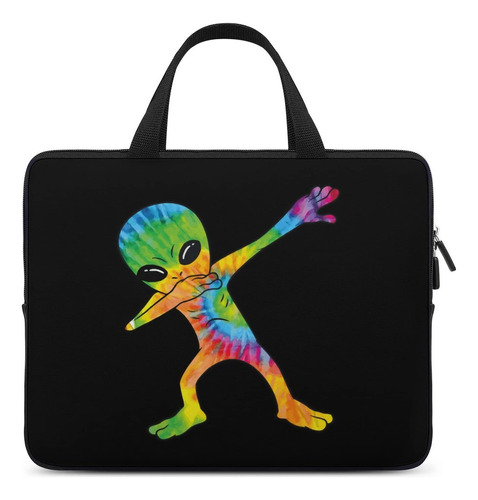 Tieedye Dabbing Alien Laptop Bag Durable Computer Case Bolso