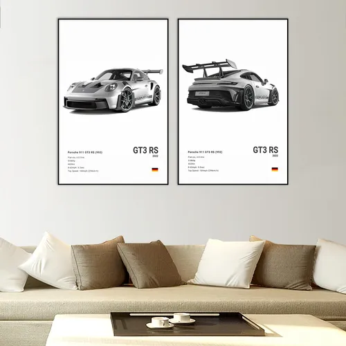 Vejia Póster De Coche En Lienzo Para Pared 911 Gt Turbo Cart