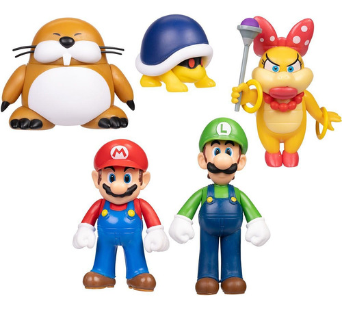 Minifigura Nintendo Super Mario Monty Mole De 2,5 Cm