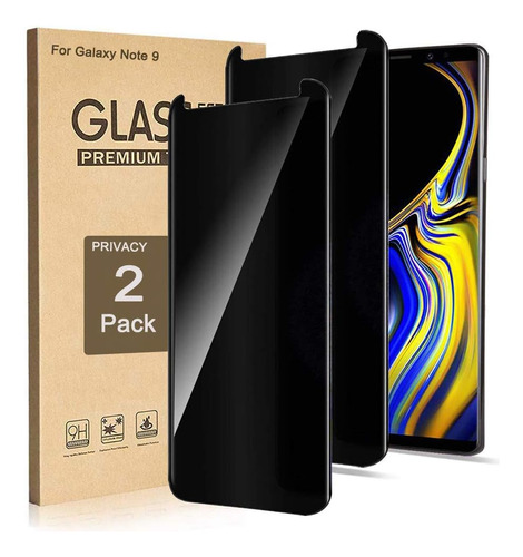 Paquete 2 Protectores Pantalla Para Note 9 Vidrio Templado P