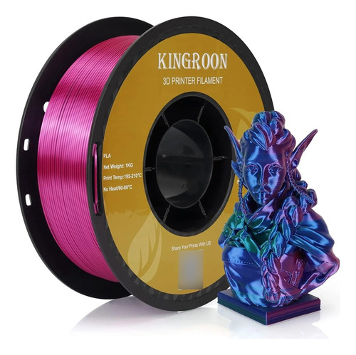Filamento Pla Seda Triple Color 1kg Kingroon