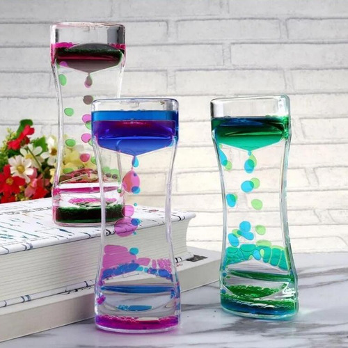 Hourglass Liquid Motion Timer 5pcs Anti-stress Fidget Toy