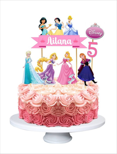 Cake Topper Princesas Disney Para Tortas 