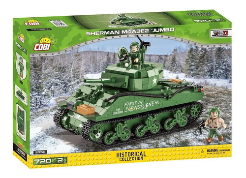 Tanque De Guerra Americano Sherman M4a3e2 Jumbo 720 Pçs Cobi