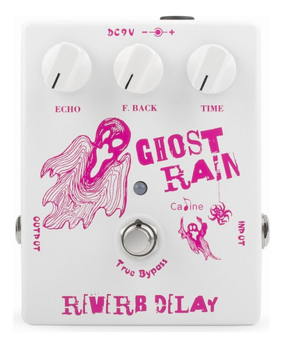 Pedal de efeito de guitarra Caline Cp-41 Ghost Rain Echo Delay. Cor clara