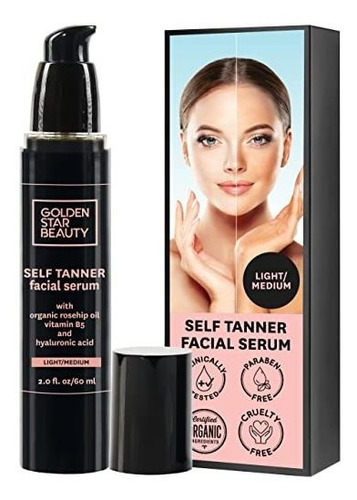 Face Tanner  Self Tan Serum W/hyaluronic Acid And 4bmsp