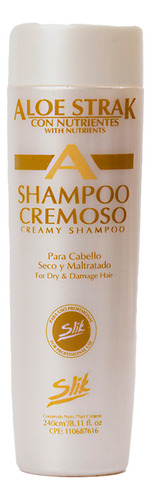 Shampoo Cremoso Seco Y Maltratado Aloe Strak Slik 240cc