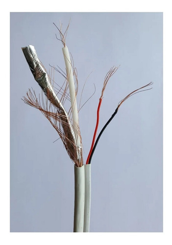 Kit 3 Rolos 30m Cabo Coaxial 4mm+bip2x26 Dup Blind Anatel