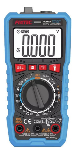 Multímetro LCD digital industrial AC/DC Lanterna LED Fixtec