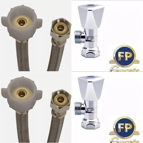 Llave De Arresto Fp + Canilla Fluidmaster Poceta ,long 16