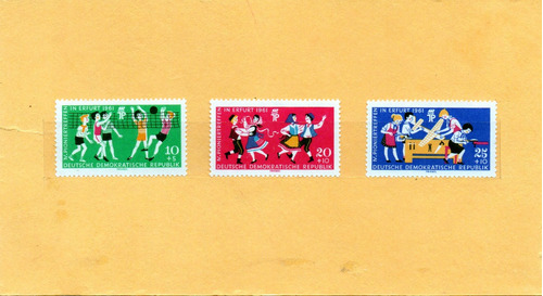 Alemania Ddr 1961, Michel 827/29, Serie Completa Mint Mira!