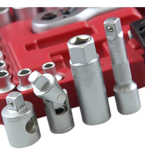 Imagem 5 de 5 de Jogo Soquete Multilock 3/8 Robust Ml100 25 Peças Gedore Red