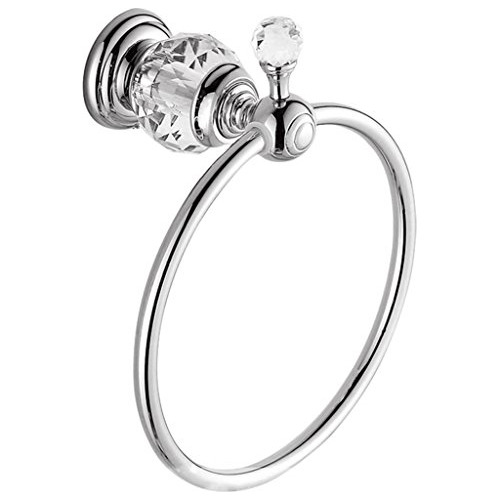 Anillo Toalla De Baño De Latón Serie Crystal, Cromo P...