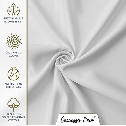 Juego De Sábanas Carressa Linen De 1000 Hilos, 100% Algodón