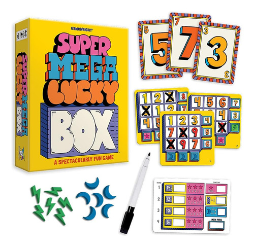 Gamewright - Super Mega Lucky Box - ¡el Juego Espectacularme