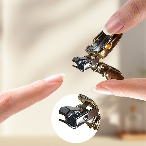 Llavero Con Cortauñas Plegable Portátil De Estilo Clásico, 2