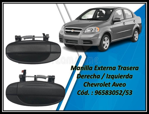 Manillas Traseras Externas Derecha Izquierda Chevrolet Aveo