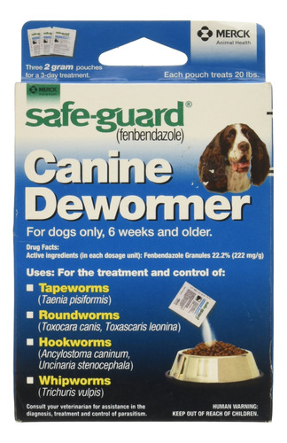 Safe-guard (fenbendazol) Desparasitario Canino Para Perros,