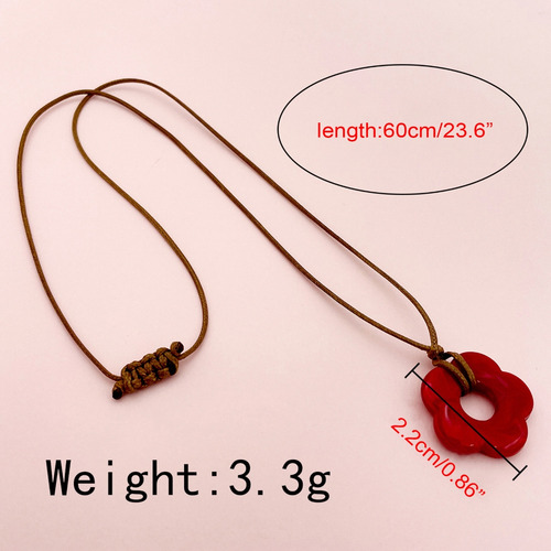 (r) Collar Tipo Gargantilla Acrílica Roja Con Cadena De Cuer