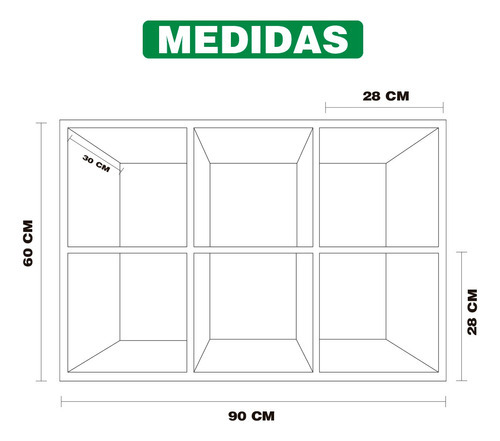 Imagen 4 de 10 de Organizador De 6 Cubos Armable Estilo Minimalista Color Lombardia