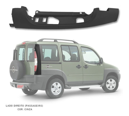 Moldura Lanterna Direito Cinza Fiat Doblo 2013 Original