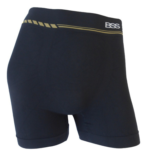 Cueca Boxer Sem Costura Bressan Kit Com 6 Cuecas Pretas