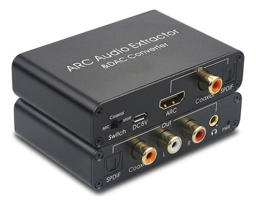 = Adaptador De Audio Rca, Convertidor De Salida Dac, Conecto