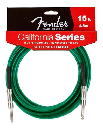 Cable Instrumento Fender California Plug Plug 4,5 Mts Color