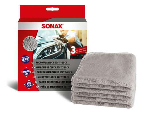 Set Toallas De Microfibra 40x40 Cm Sonax ( 3 Unds )