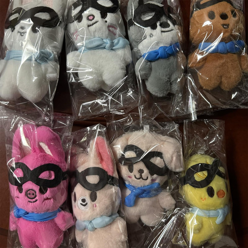 Fatkaki 4 Inch Kpop Skzoo Plush Keychain Stuffed Animals