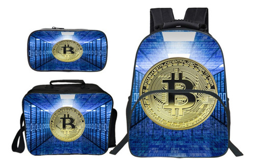 Moneda De Bitcoin-bit Impresa En 3d De 17 Pulgadas De Tres P