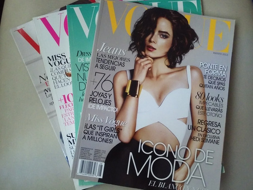 4 Revistas Vogue Latino Agosto 2013-14-15-16 Impecable.