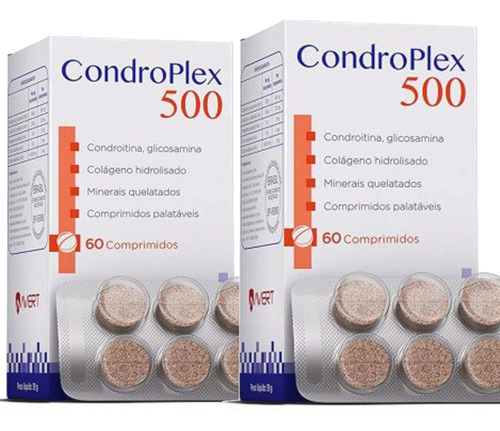 120 Comprimidos Condroplex 500 Combate Doenças Degenerativa
