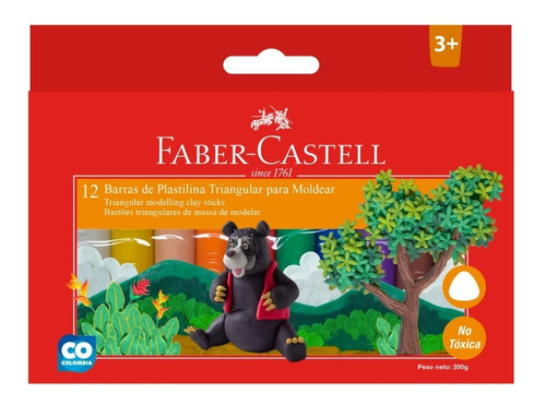 Plastilina Faber Castell Triangular X 12 Uds