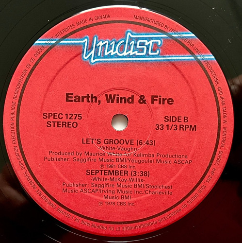 Earth, Wind & Fire Fantasy / Let's Groove / September Nm/ex | MercadoLibre