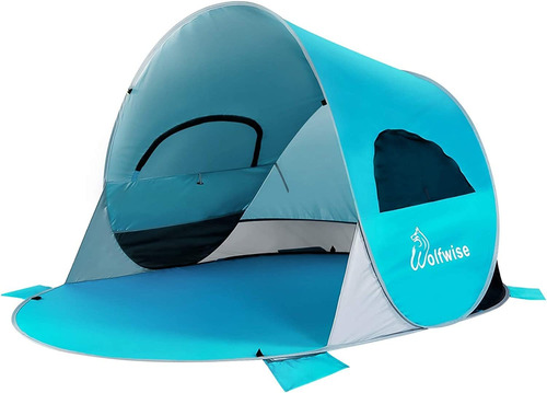 Wolfwise Upf 50+ Easy Pop Tienda De Playa De 3 A 4 Personas
