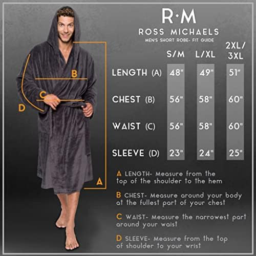 Ross Michaels Bata Para Hombre Estilo Envolvente Con Capucha