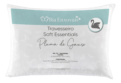 Travesseiro Toque De Pluma Soft Percal 180 Fios Algodão