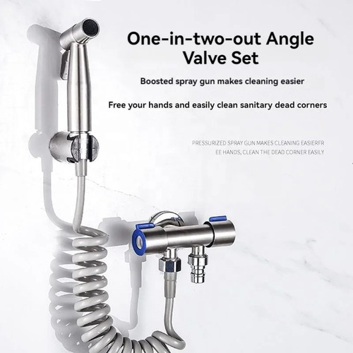 Kit Completo De Ducha Bidet Para Inodoro Acero Inoxidable