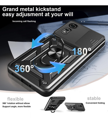 Usdilu 2x Mica Funda Para Zte Nubia Neo 2 5g Case Uso Rudo Cristal Templado Protector De Cámara Pantalla Soporte Anillo