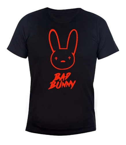 Camiseta Cuello Redondo Premium Algodón  Bad Bunny Adulto