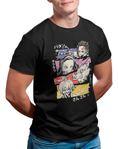 Blusa Playera Demon Slayer Personajes Colores Unisex