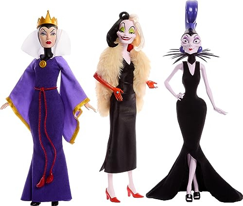 Mattel Disney Villains Evil Queen, Cruella De Vil Y Yzma Fas
