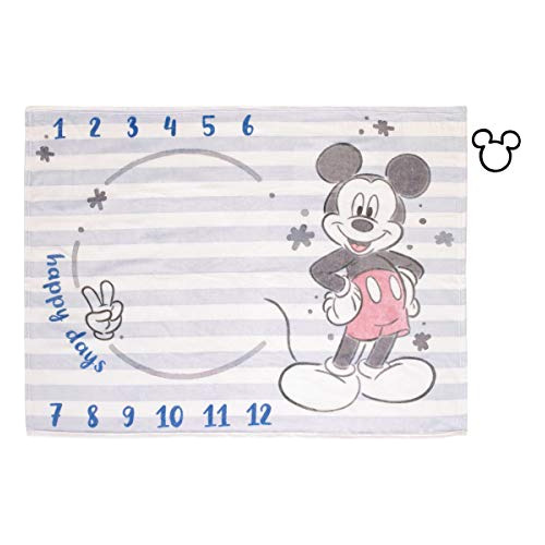 Manta Para Bebé De Mickey Mouse, Supersuave, Milestone