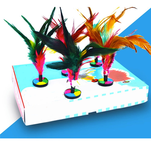 5 Peças Kick Shuttlecock Chinese Jianzi Colorful Feather Foo